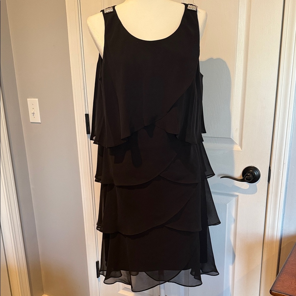 Elegant Black Layered Dress